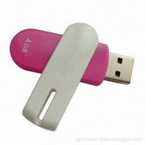 New Swivel USB Flash Drive with 512MB to 32GB Storage, Supports Any Formats of Logo Service